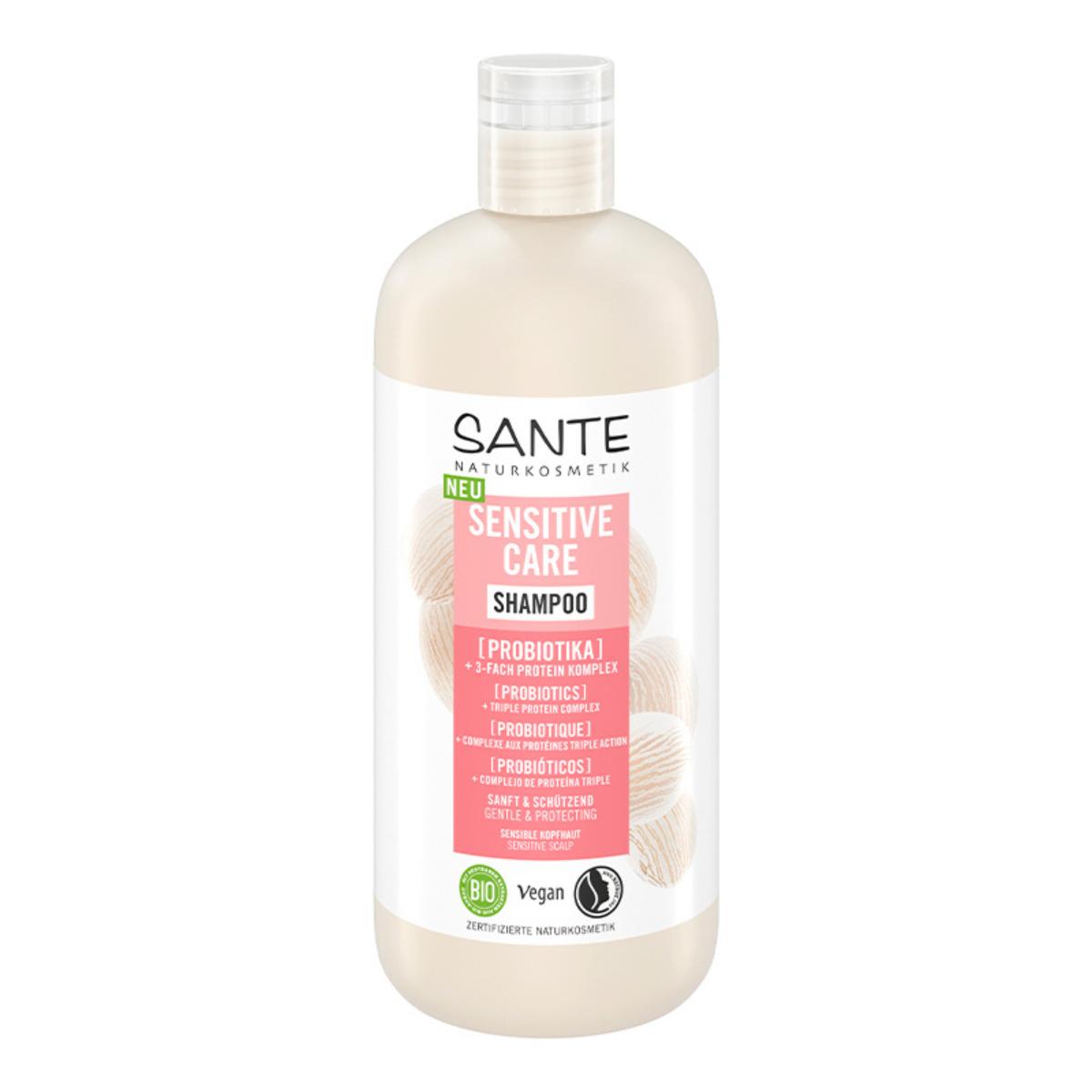 Szampon pielęgnacyjny probiotyczny dla skóry wrażliwej, Sante 500 ml