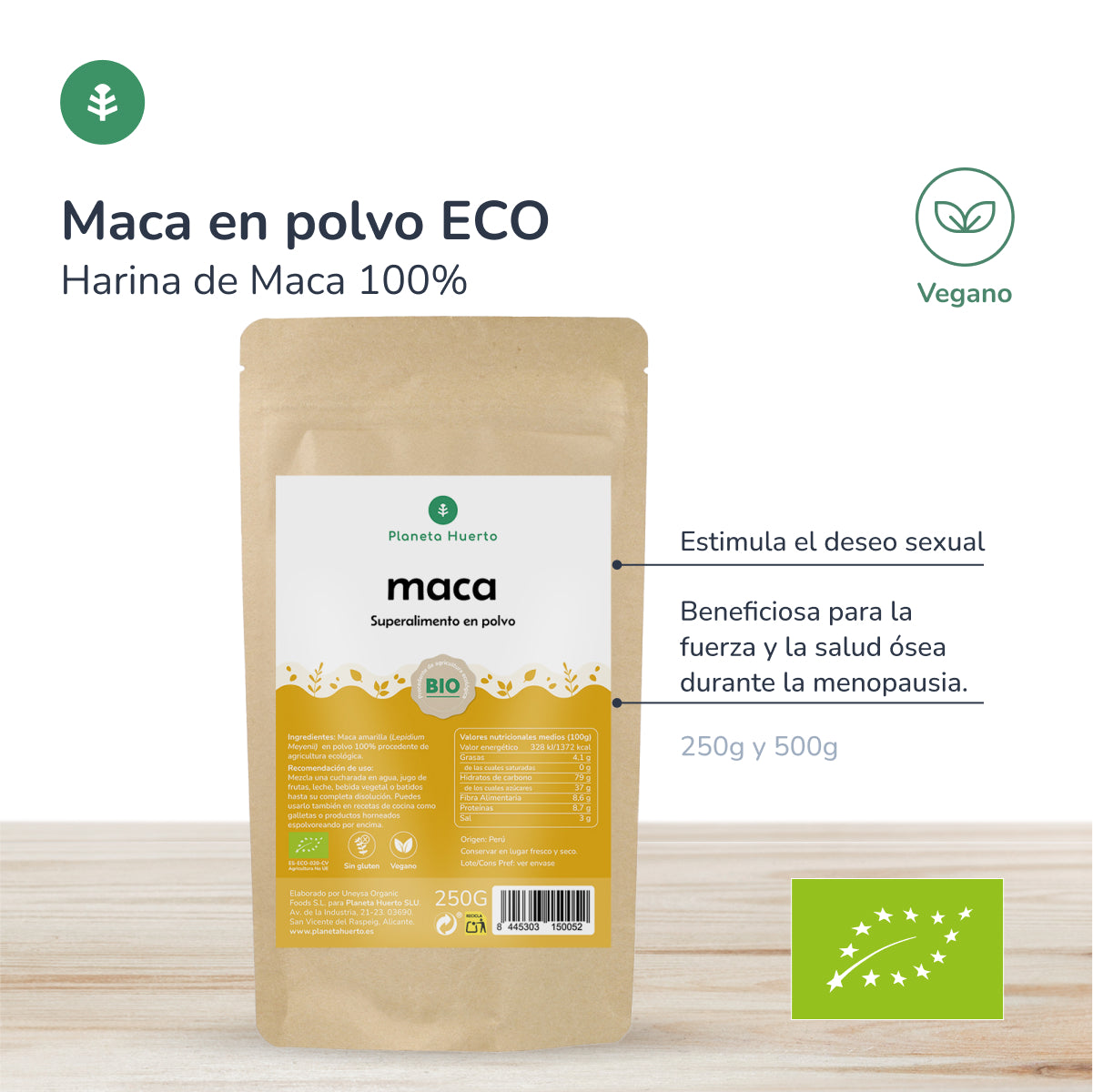 Maca in polvere ECO Planeta Huerto 250g