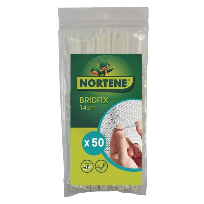 Attaches de fixation blanches Bridfix 50 unités Nortene