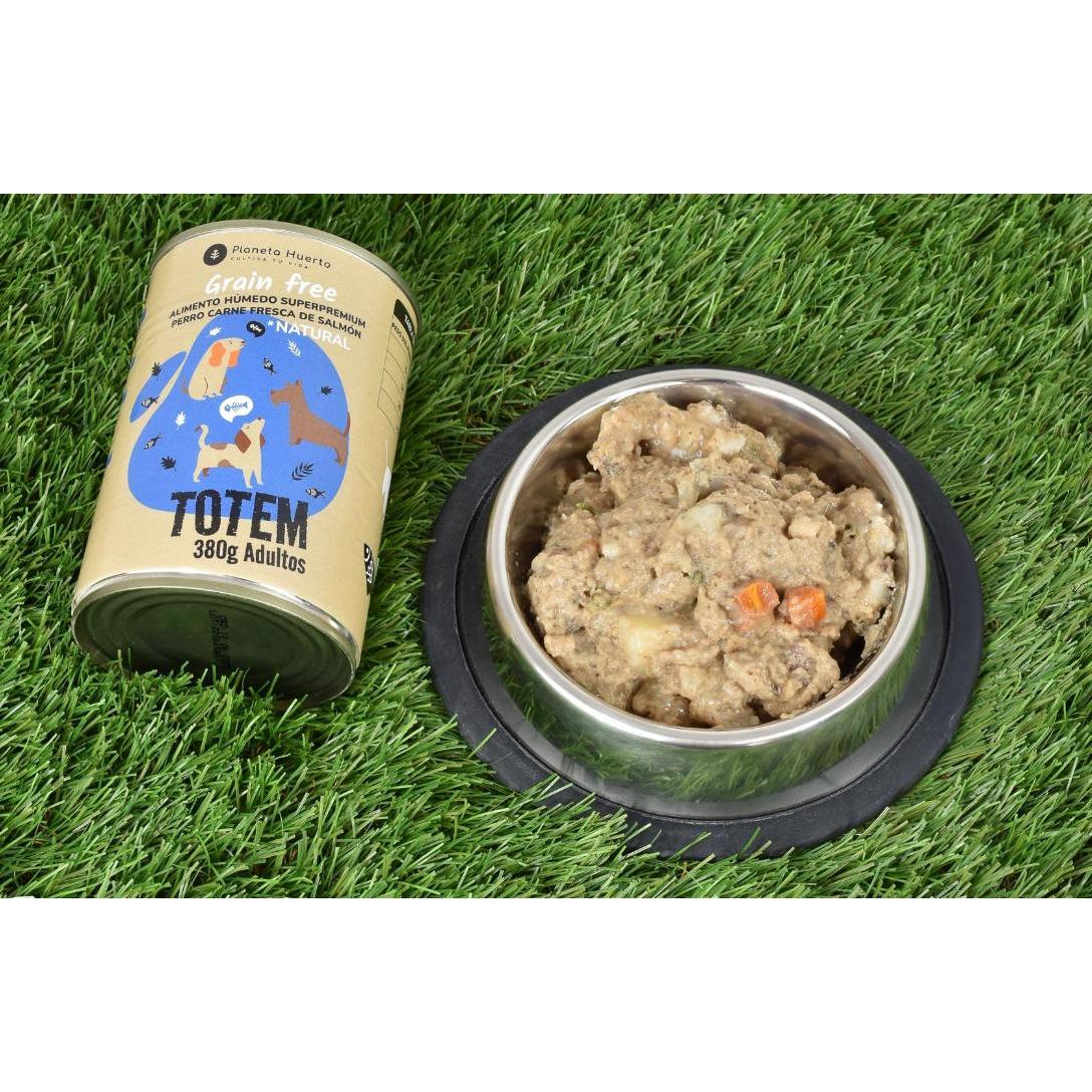 Cibo umido per cani Superpremium senza cereali Salmone 380 g Planeta Huerto