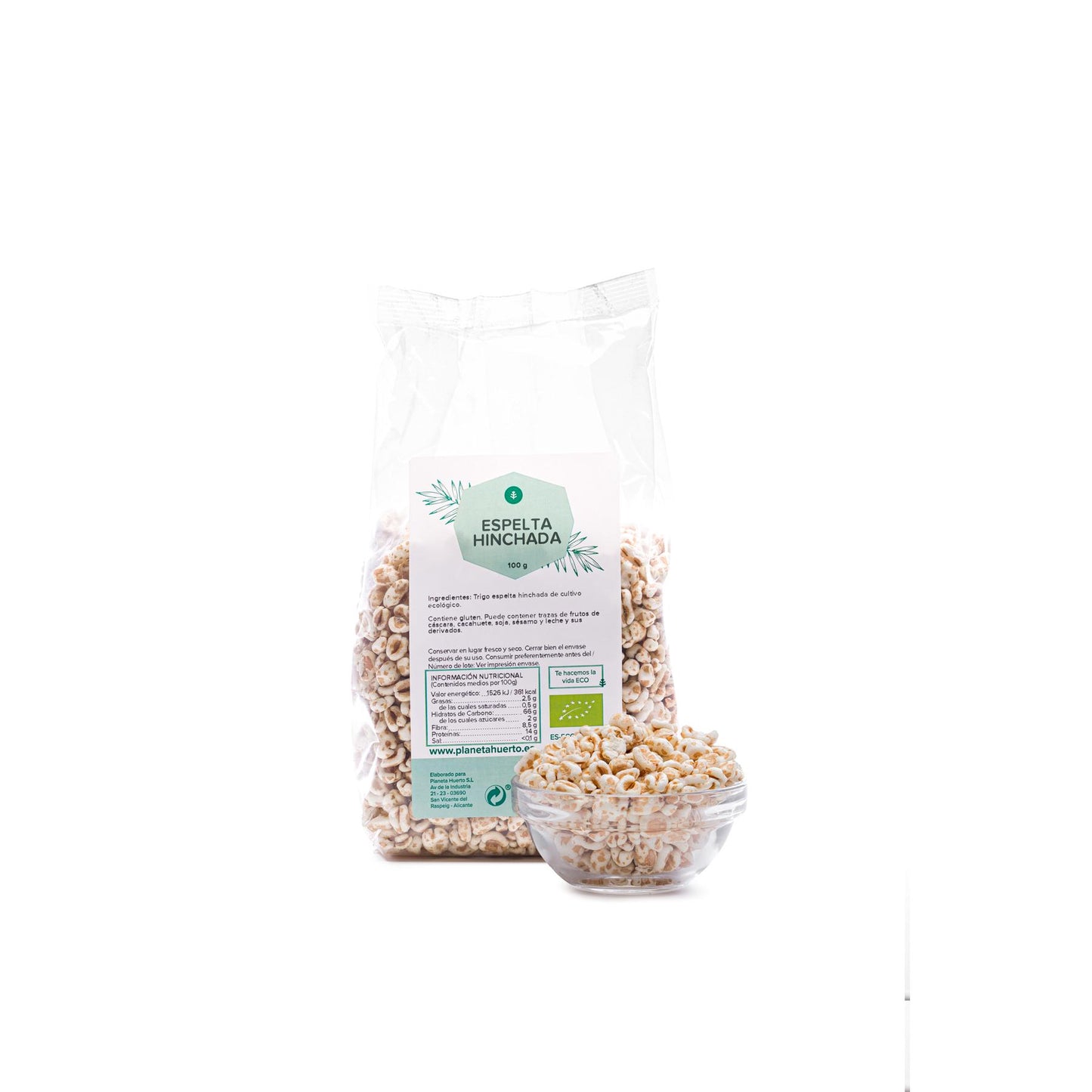 Spelt tarwe gepofte ECO Planeta Huerto 100 g
