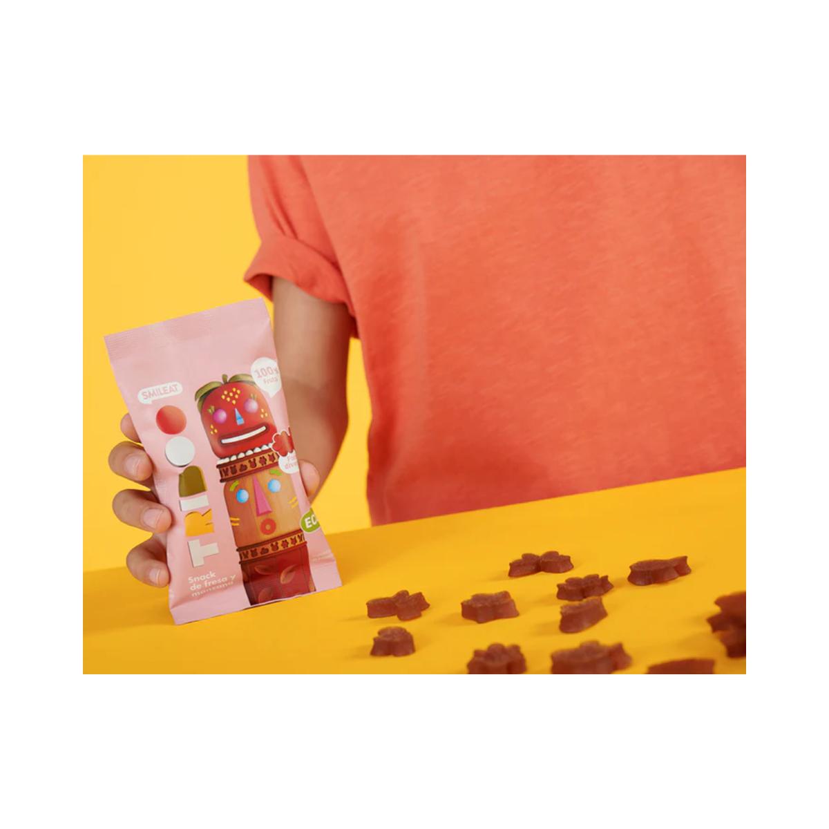 PACK 3X ECO-snack met aardbei en appel 25 g, Triboo