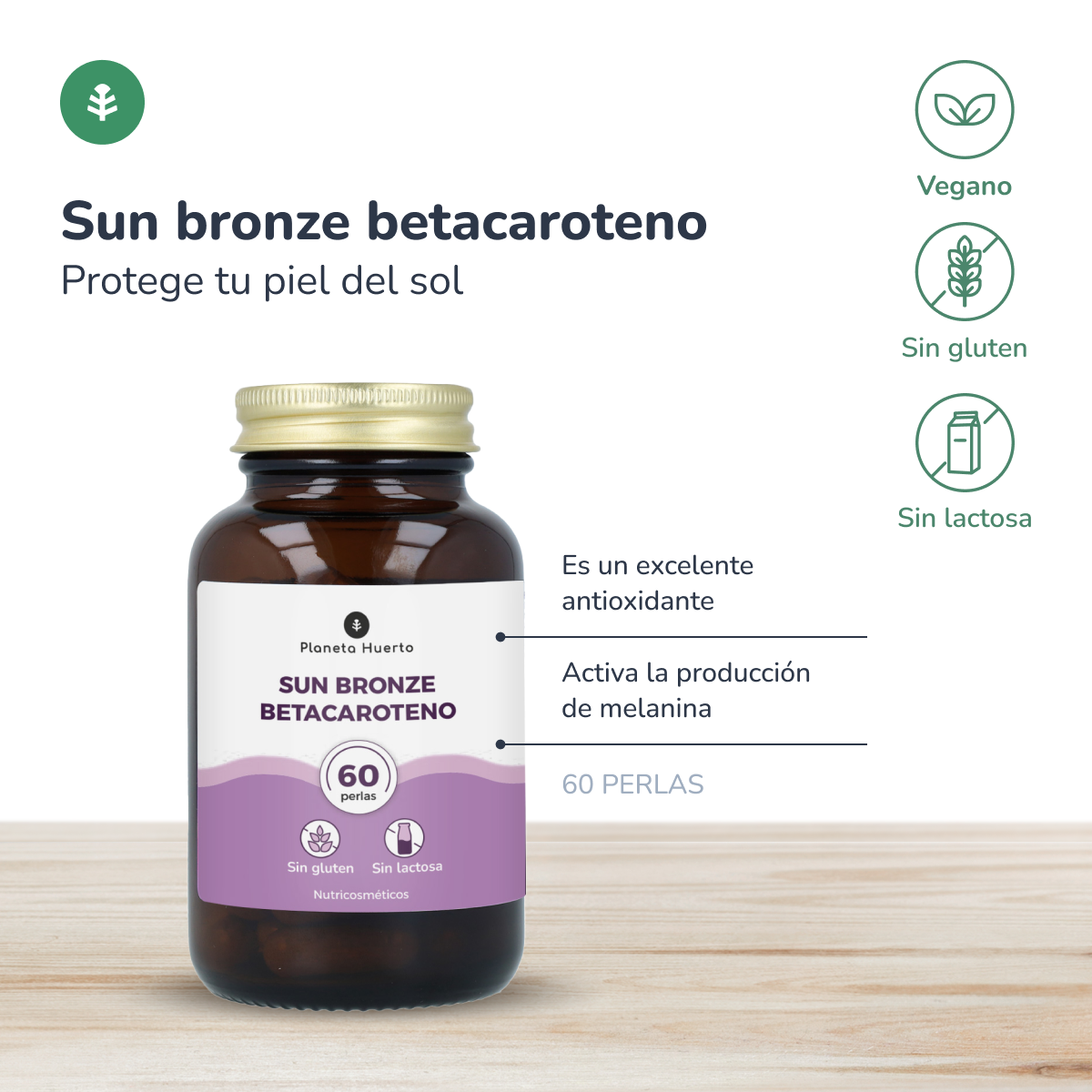 Sonnenbronze Beta-Carotin Planet Orchard 60 Perlen