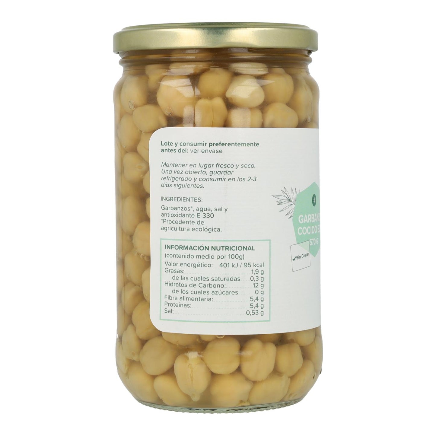 Pack 6x Pois Chiches cuits ECO Planet Garden 570 g