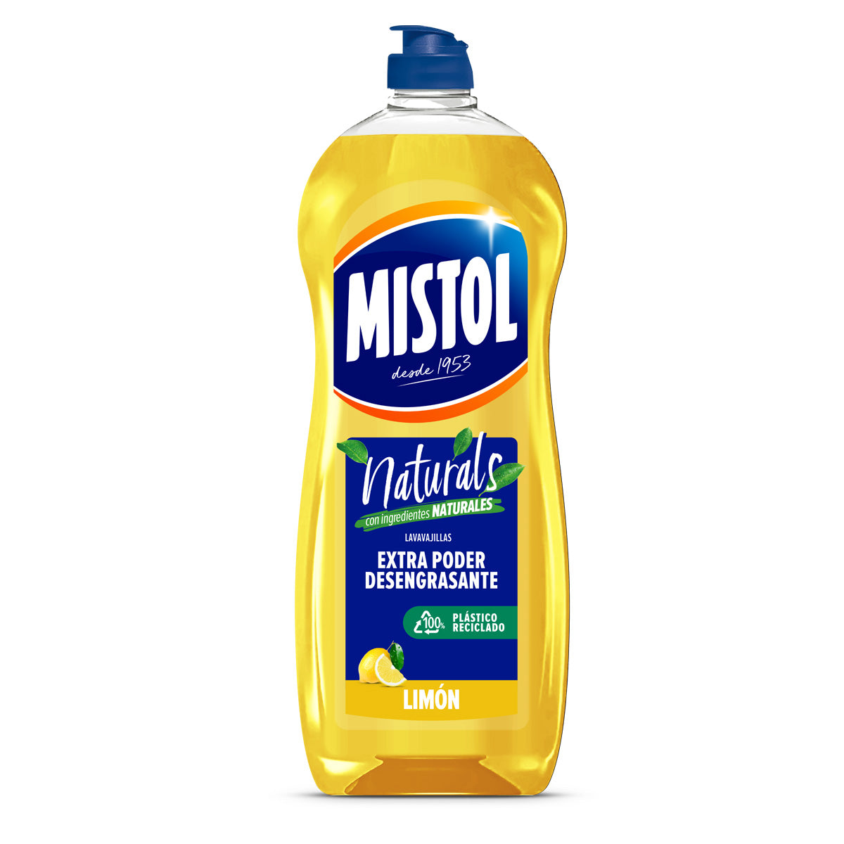 Konzentriertes Handspülmittel mit Zitronenduft und extra starker Fettlösekraft Mistol naturals 650 ml