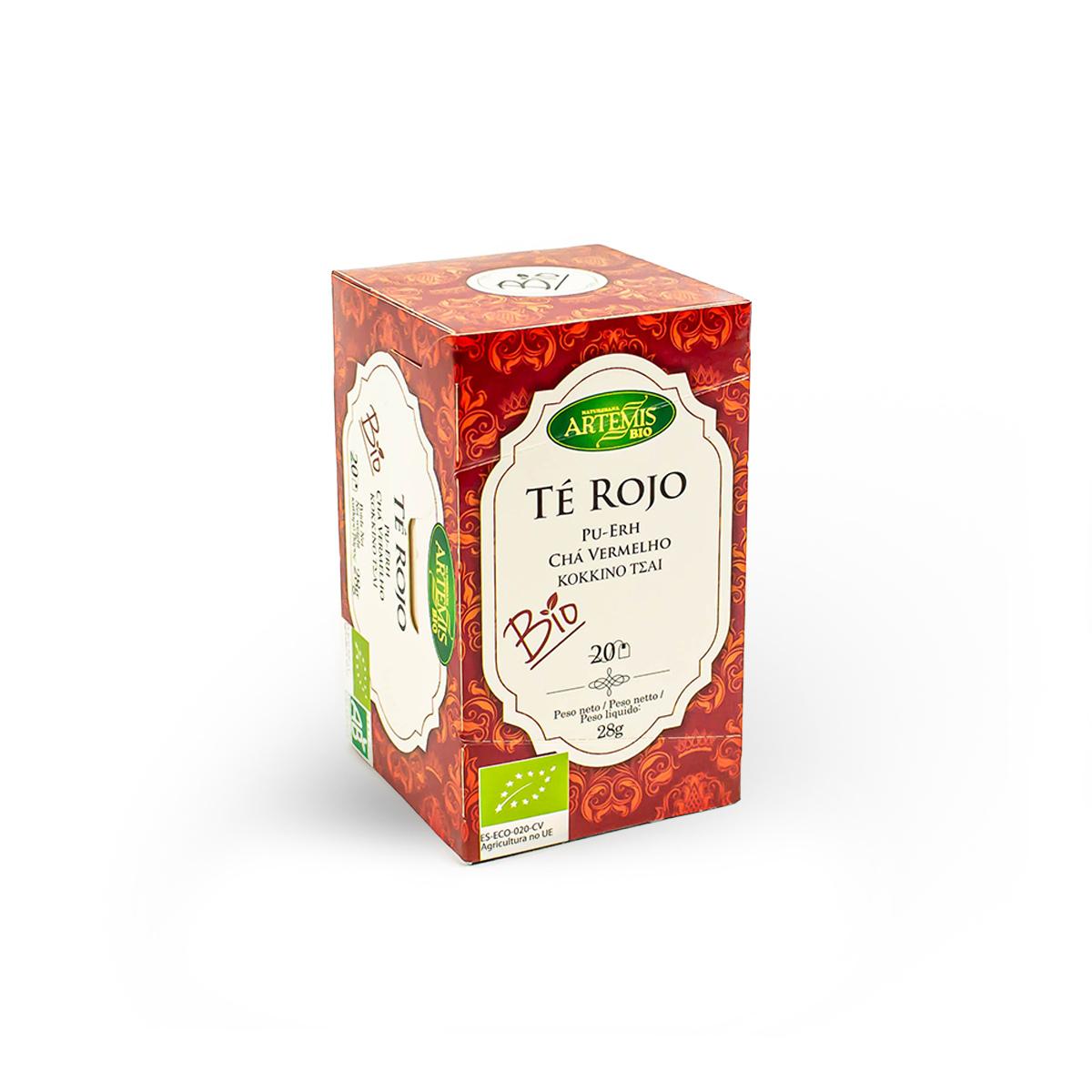 Czerwona herbata Puerh w torebkach Eco 20 filtrów Artemisbio