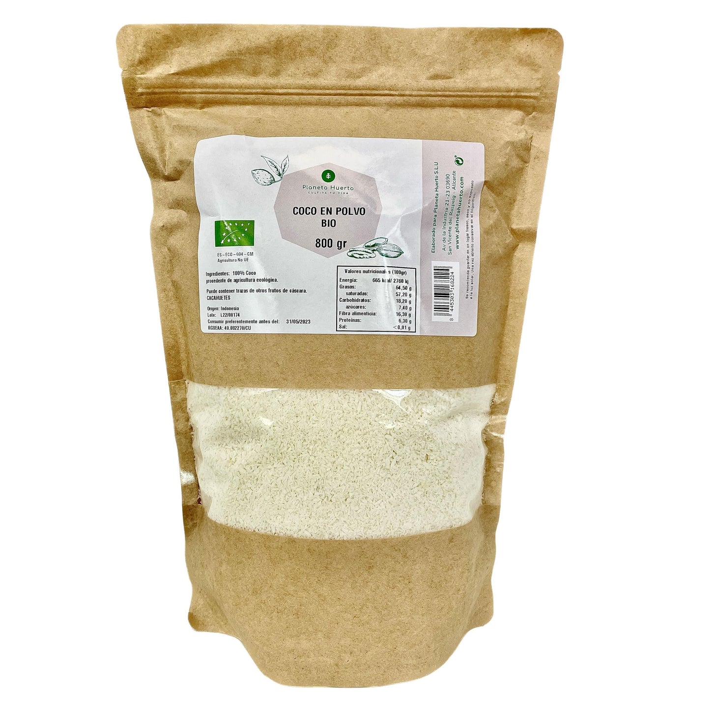 Polvere di cocco ECO Planeta Huerto 800 g