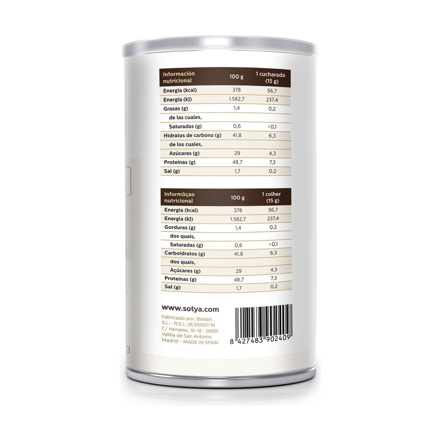 Bebida de Soja en polvo Sotya 550 gr