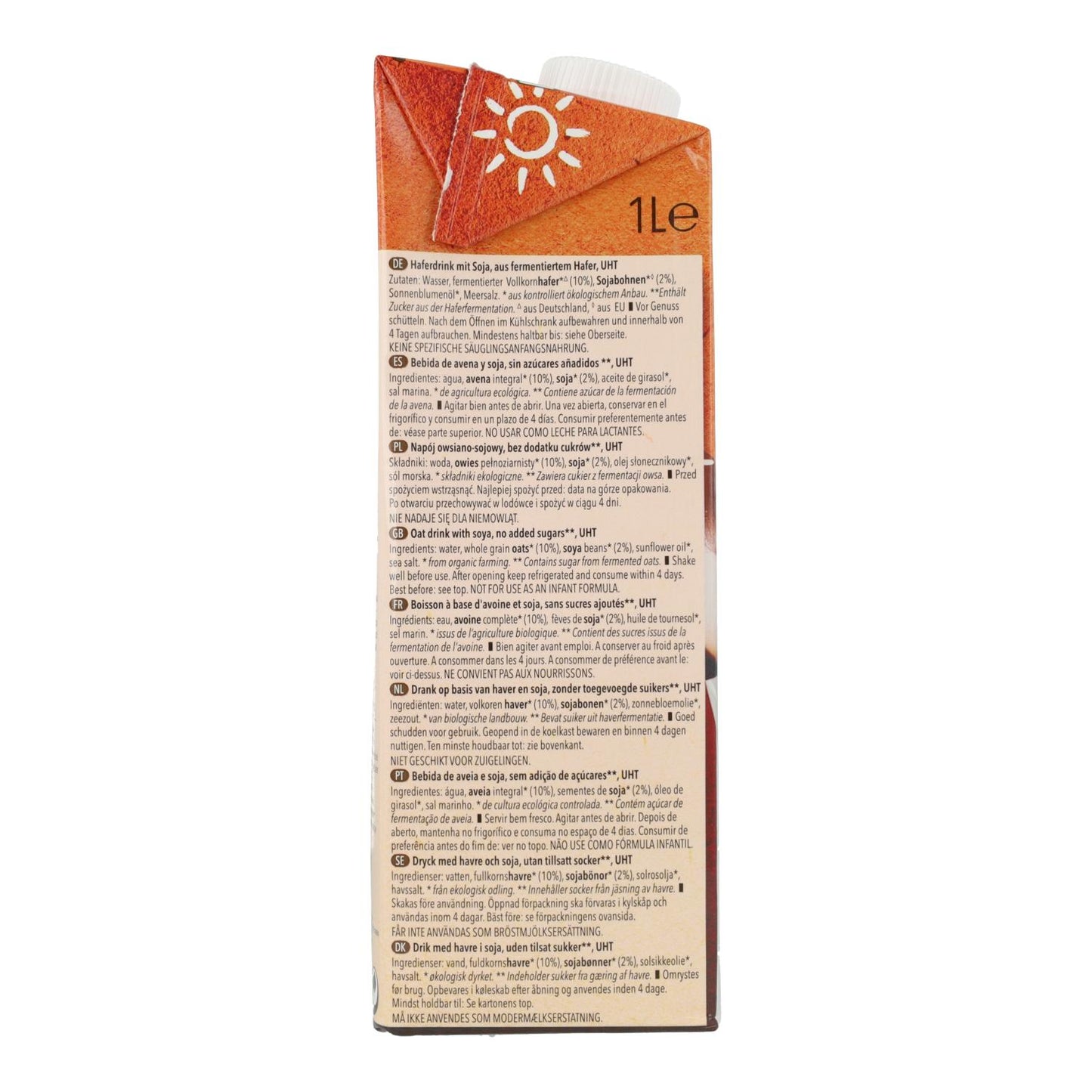 Pack 6 x Boisson Avoine Barista BIO Natumi 1 L