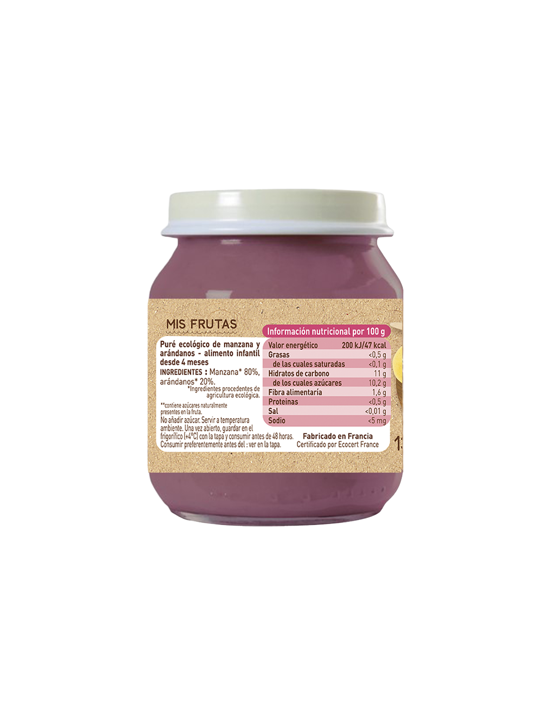 Babybio Apfel-Heidelbeer-Gläschen 130 g