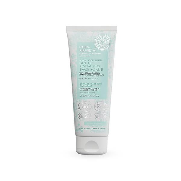 Zachte revitaliserende gezichtsscrub voor de droge en doffe huid, biologisch gecertificeerd Natura Siberica 100 ml