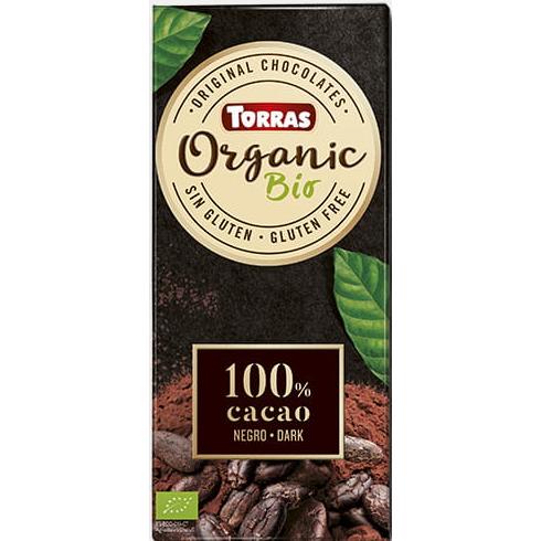 100% biologische veganistische pure chocolade Torras 100 g