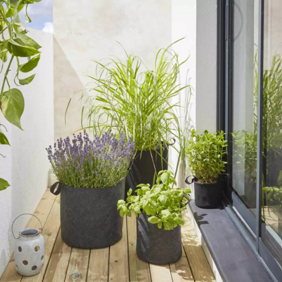 Bag4Plant Torba do sadzenia z szarego filcu geotekstylnego ø15 cm 2,7 L