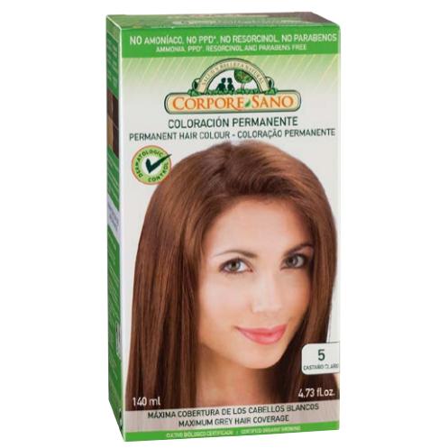 Tinta permanente n. 5 castano chiaro Corpore Sano 140 ml