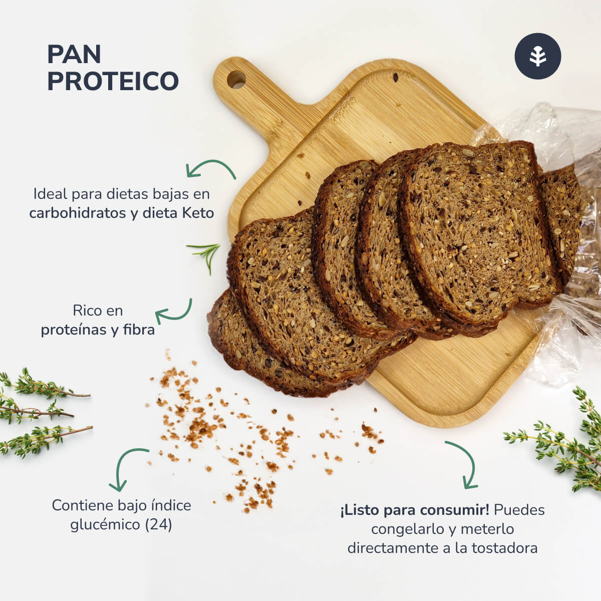 Pack 3x Pan proteico Planeta Huerto 500 g