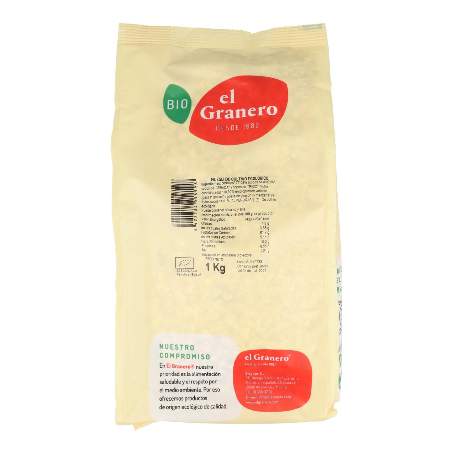 Biologische muesli El Granero 1 kg