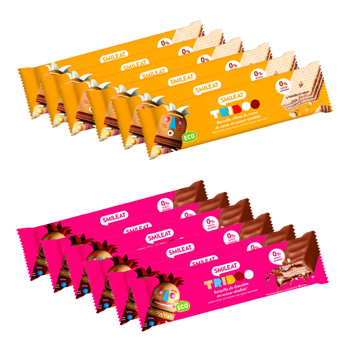 12er-Pack ECO-Waffelriegel, Smileat, 30 g