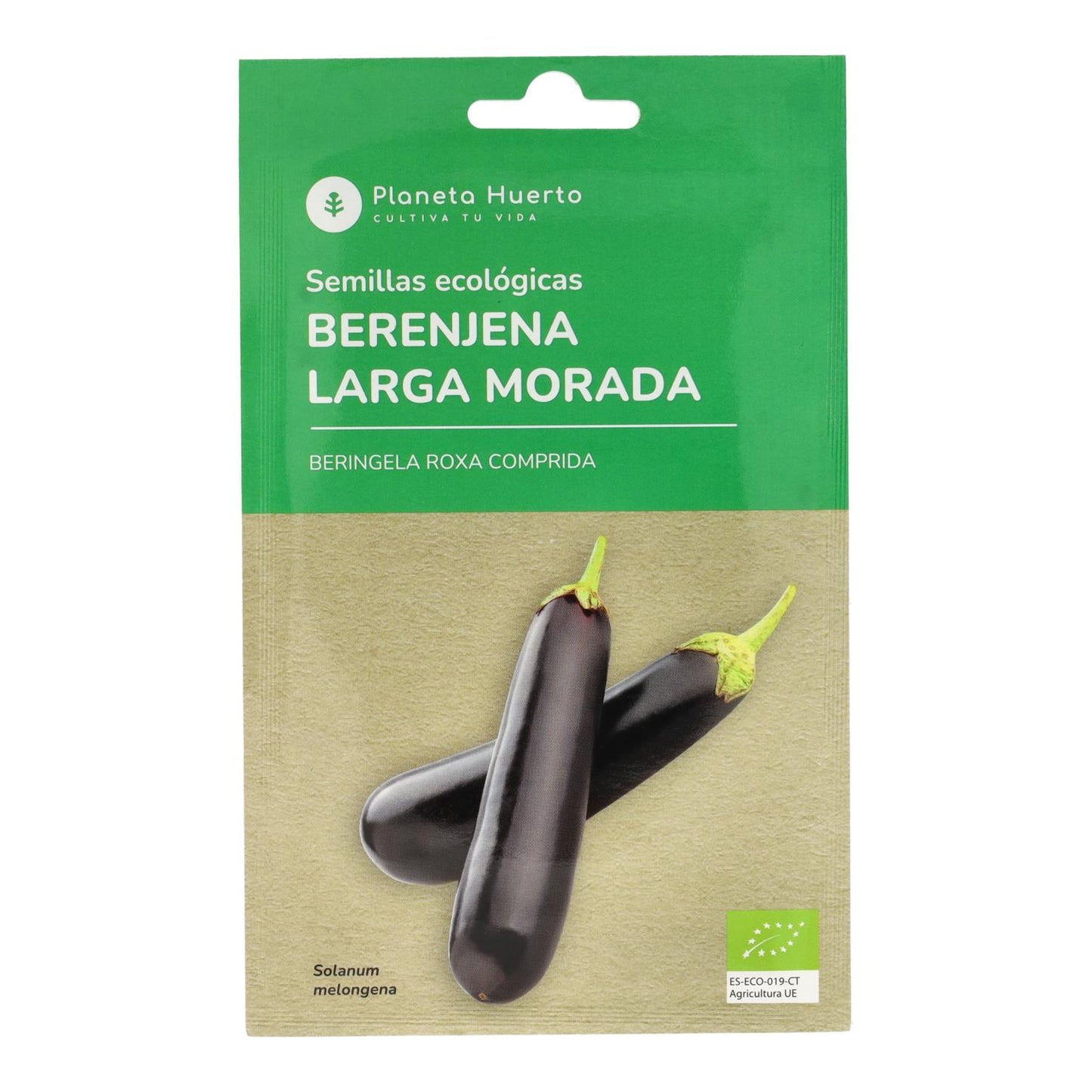 Organic long purple aubergine seeds Planeta Huerto