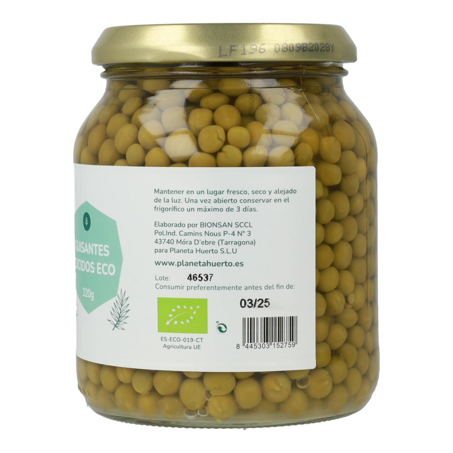 Pois ECO Planeta Huerto 320 g