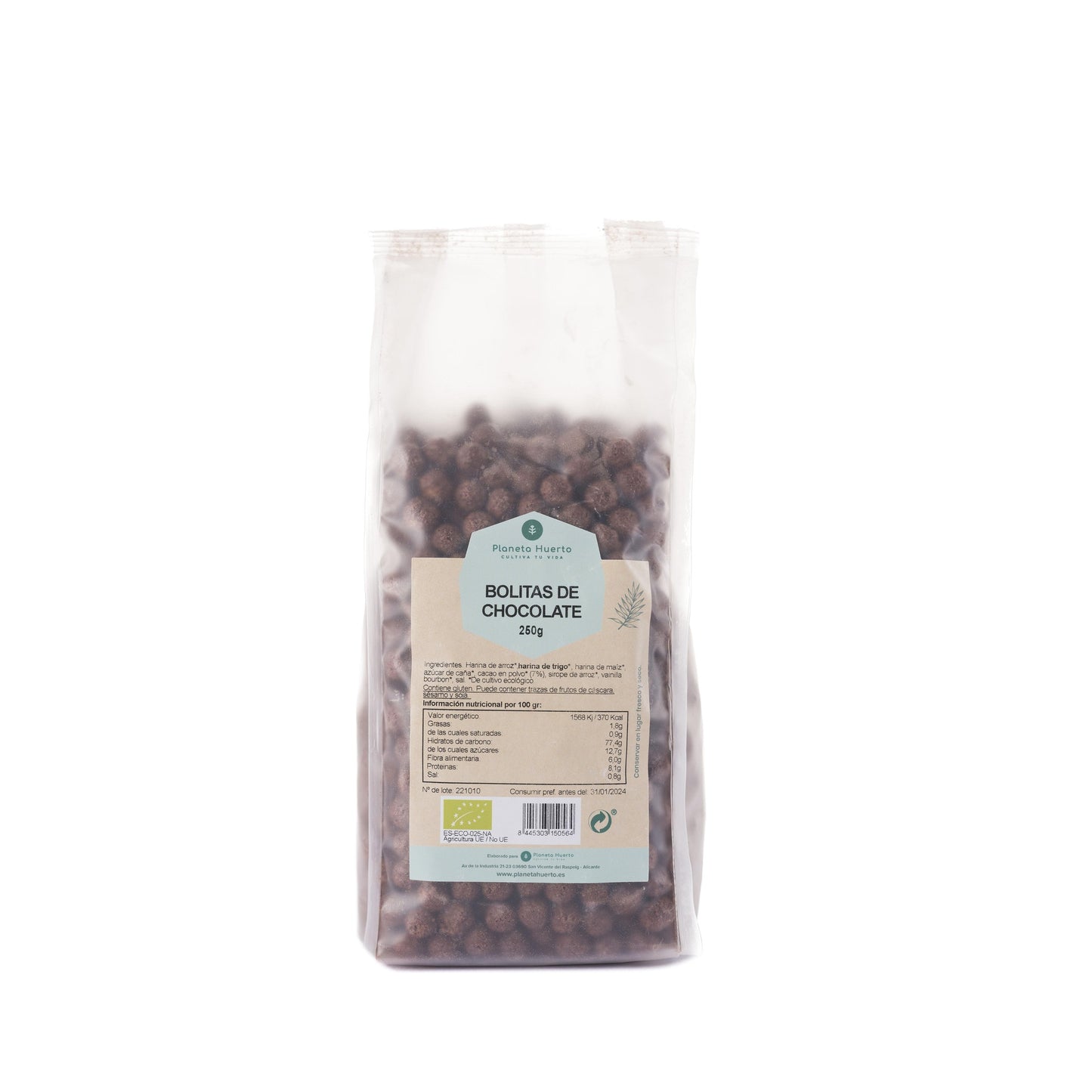 Granen chocoladebollen ECO Planeta Huerto 250 g