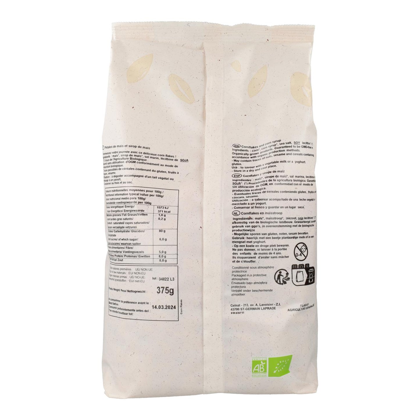 Płatki kukurydziane Celnat 375 g