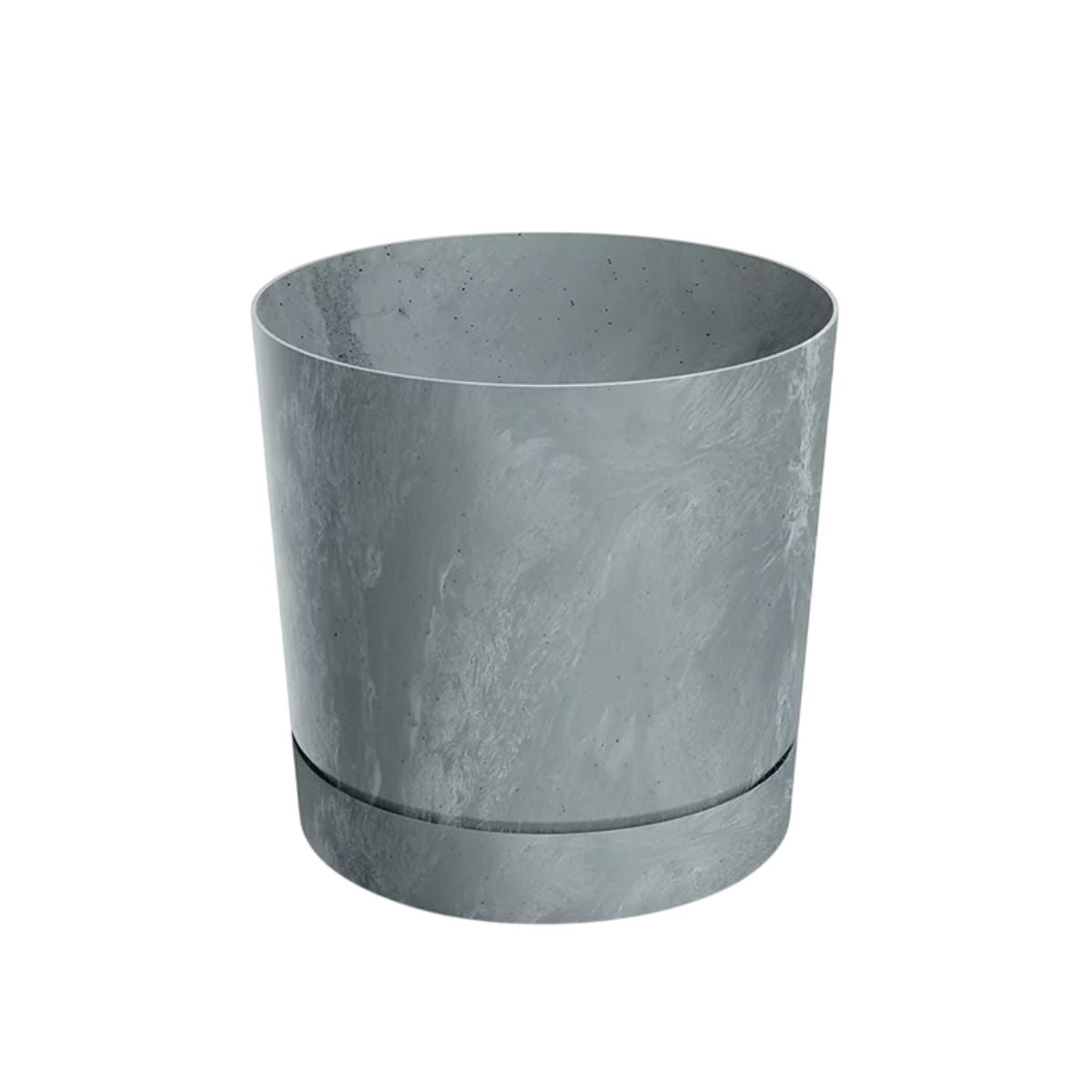 Doniczka Pure cementowa z wbudowanym talerzem, szara Ś 18 x 18