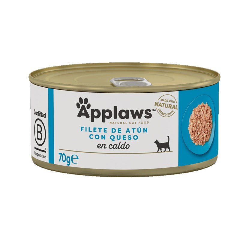 Applaws Cat Lata Atún con queso 70 g Comida húmeda para gatos natural grain free
