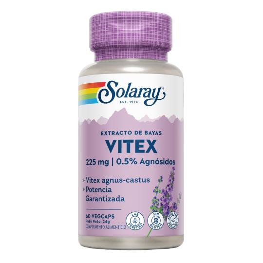 Vitex (Agnocasto) Solaray 60 VegCaps - Senza glutine. Adatto ai vegani.