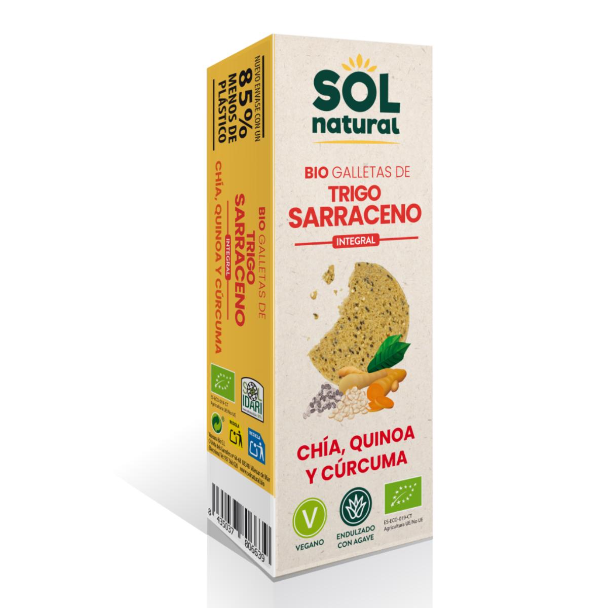 Boekweitkoekjes met chia en quinoa Sol Natural 175 g