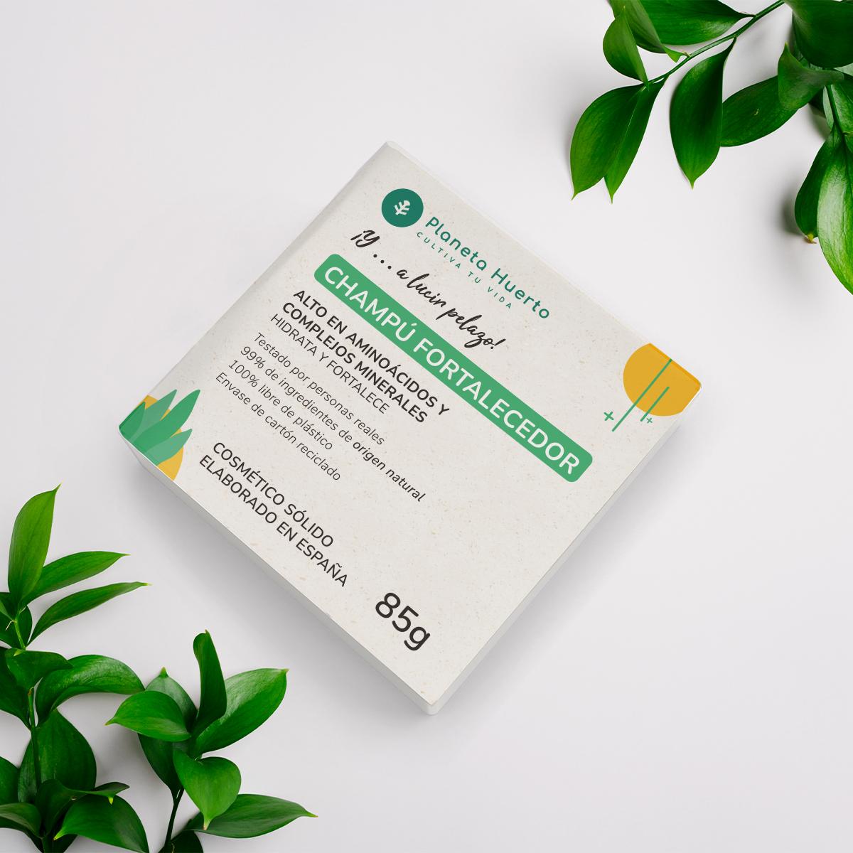 Shampoo solido rinforzante con aminoacidi Planeta Huerto 85 g