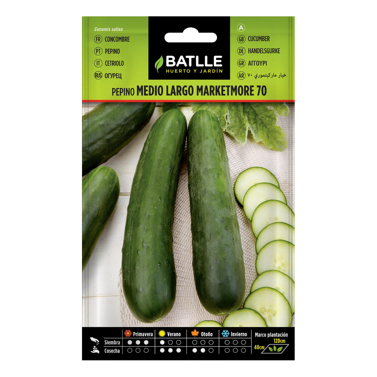 Graines de concombre Marketmore 70 1/2 long Batlle