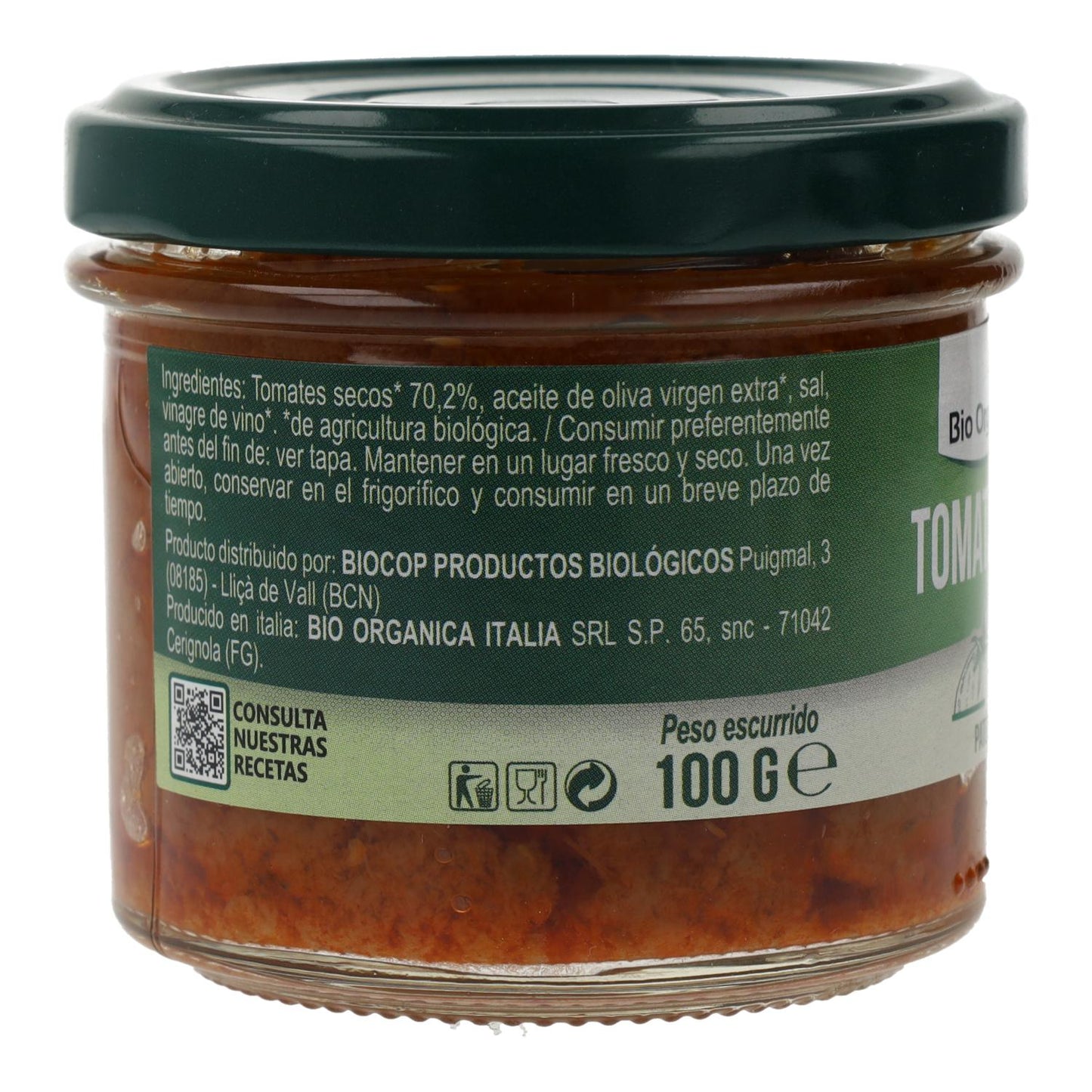 Paté Tomate Seco Bio Organica Italia 100 gr