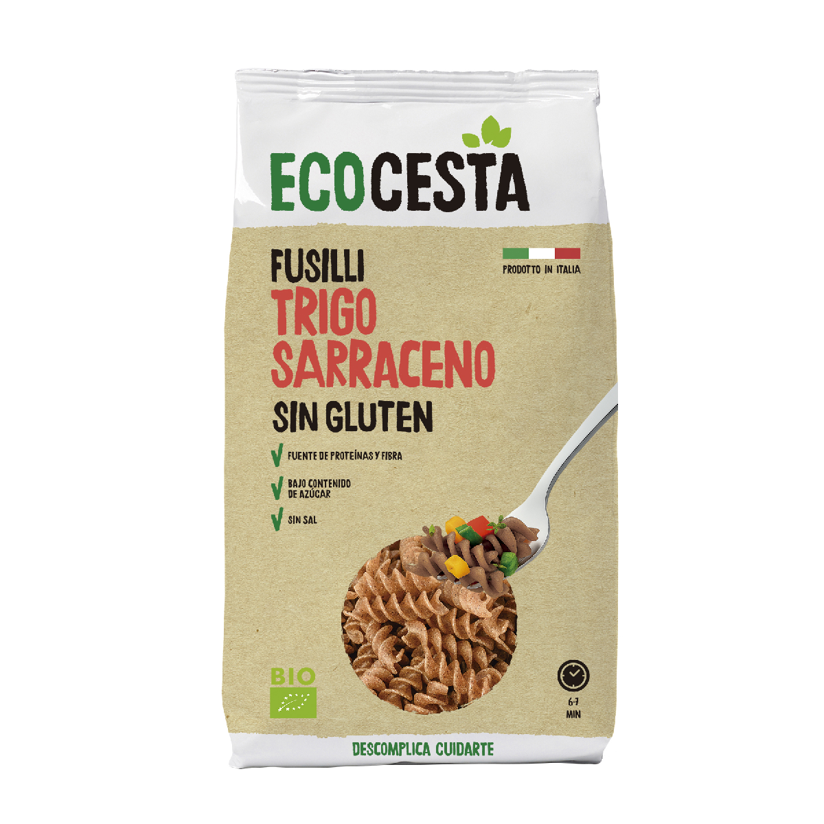 Glutenfri fusilli av bovete BIO Ecocesta 400 g