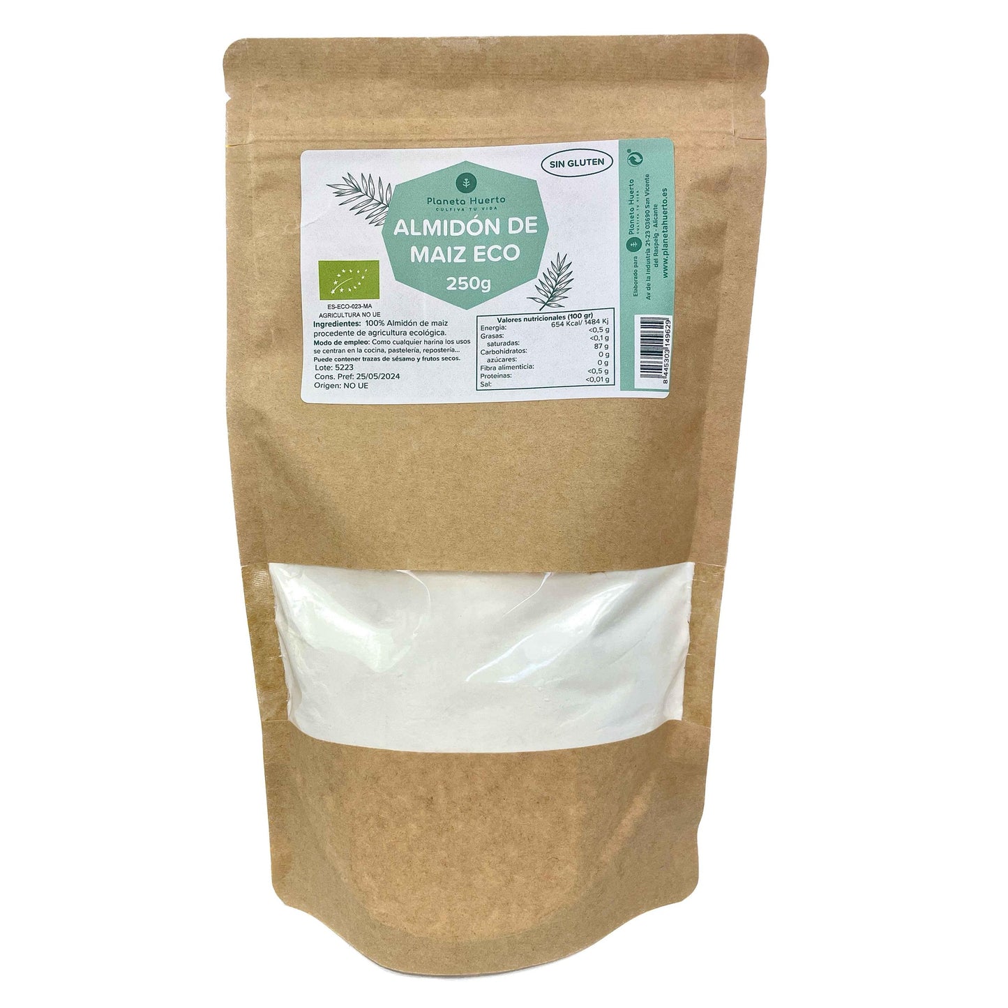 Amido di mais senza glutine ECO Planeta Huerto 250 g