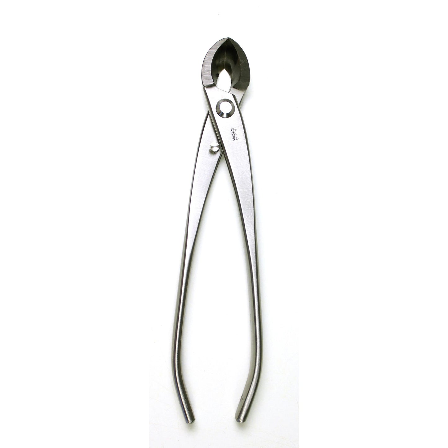 Gebogen concave snoeischaar 205 mm roestvrij staal.