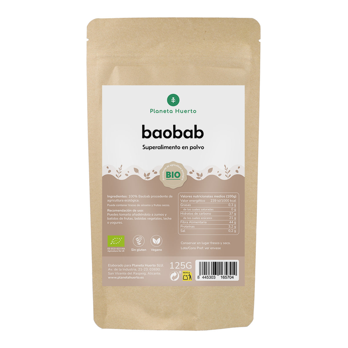 Baobab poeder Eco Planeta Huerto 125 g