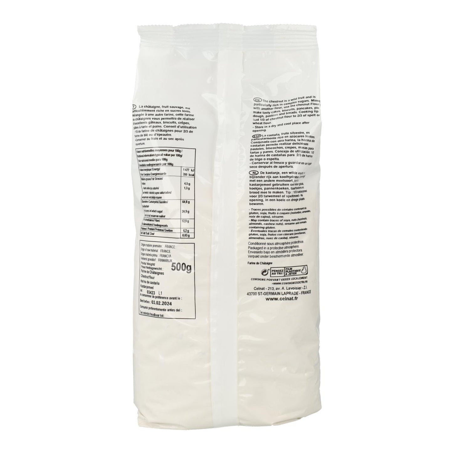 Harina de Castañas Bio Celnat 500 g