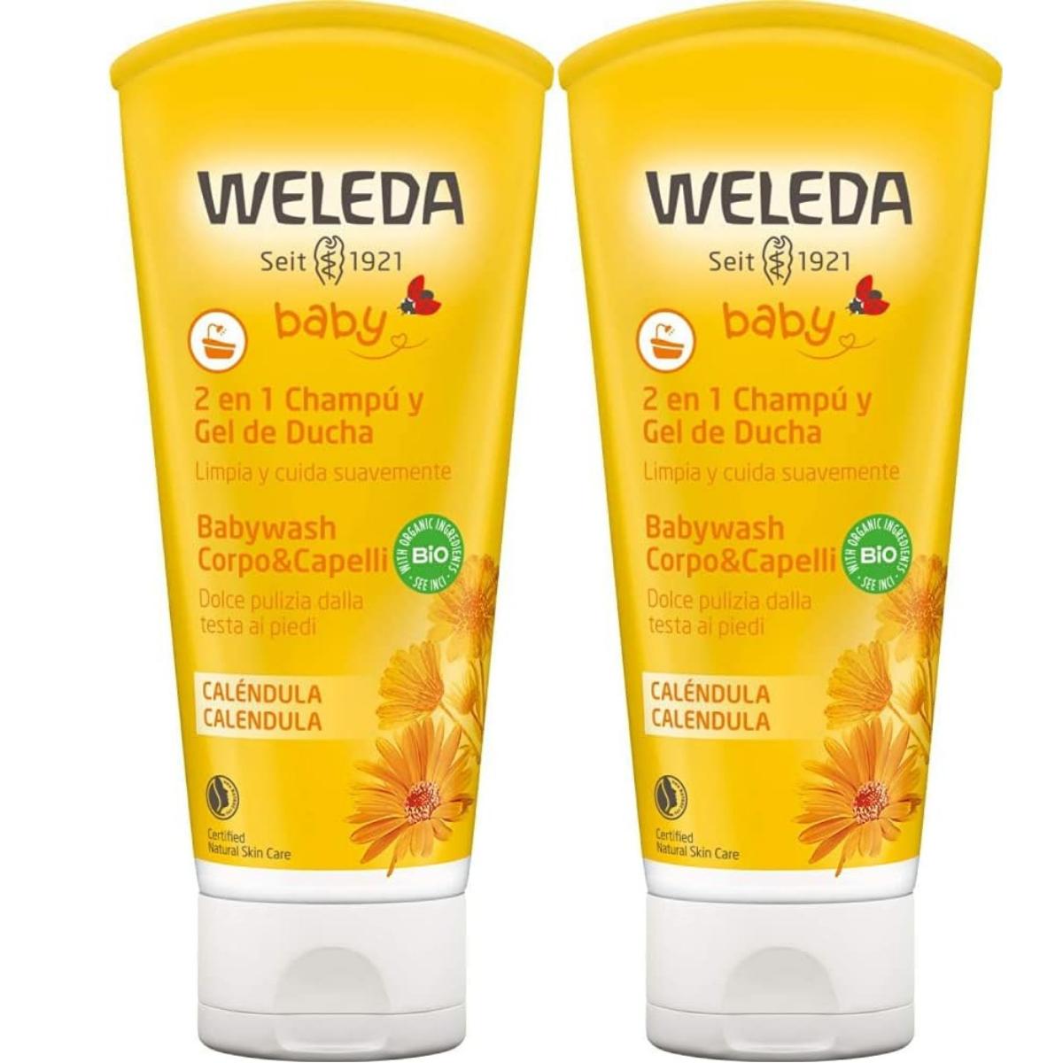 Promotional pack of 2x Weleda Calendula Baby Shampoo & Shower Gel 200 ml