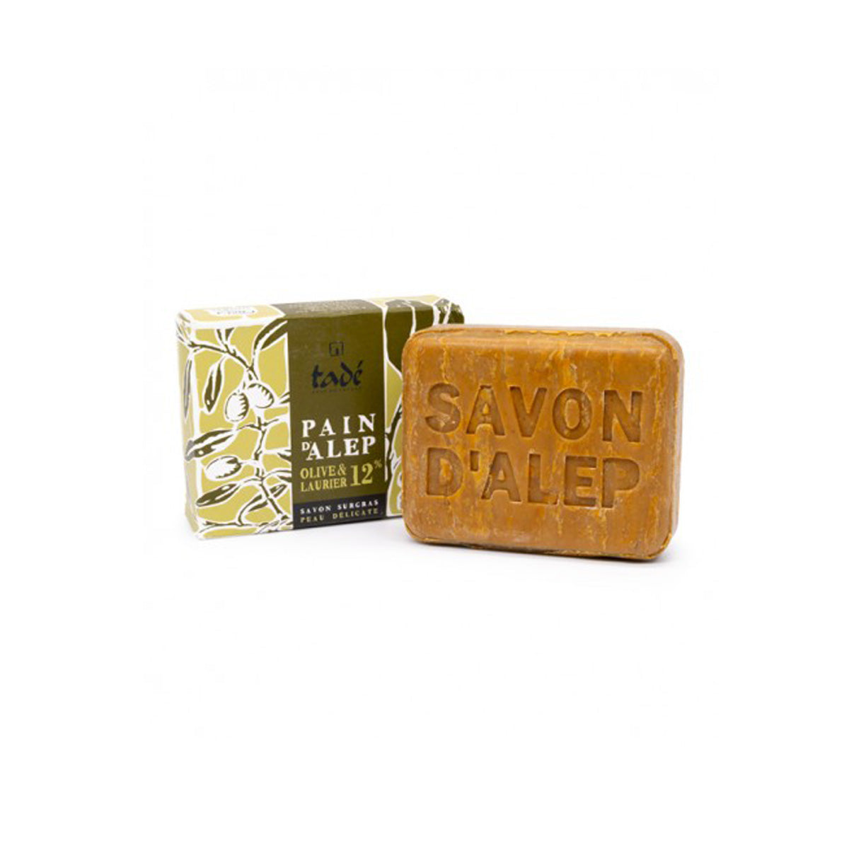Savon d'Alep Tadé 12 % laurier. 100 g.