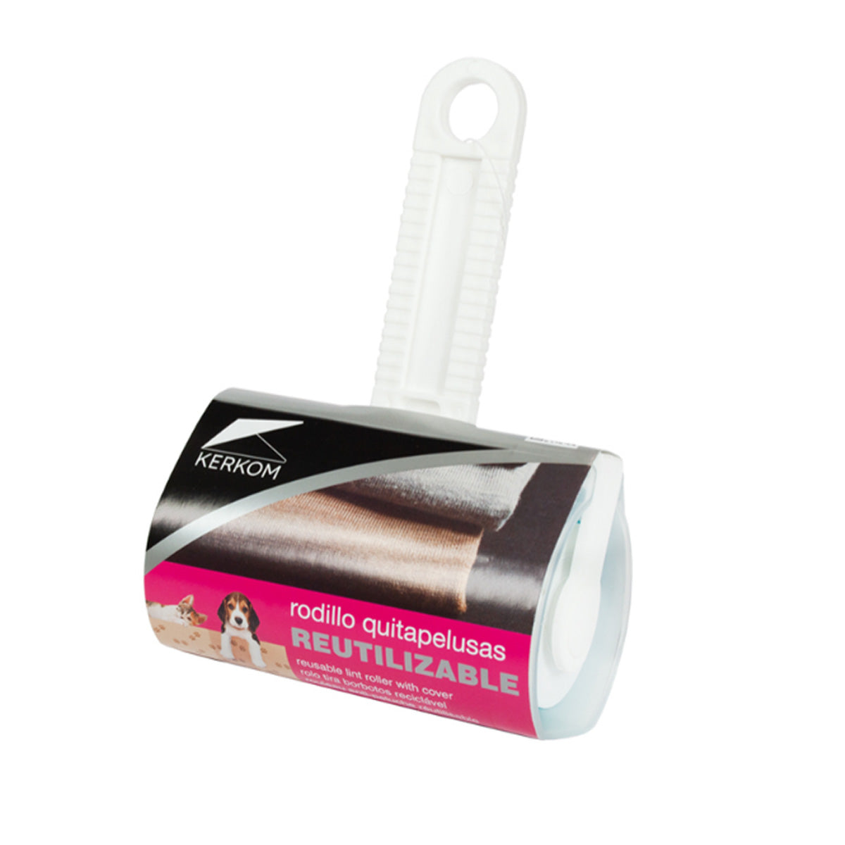 Reusable lint roller with cover ROZENBAL