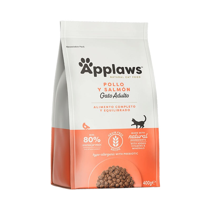 Applaws Cat Dry Adult Huhn und Lachs 400 g Getreidefreies Naturfutter für Katzen