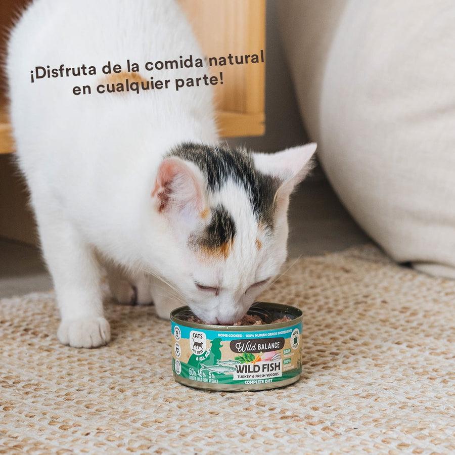 Boîte de poisson et dinde BARF pour chats Wild Balance 120 g