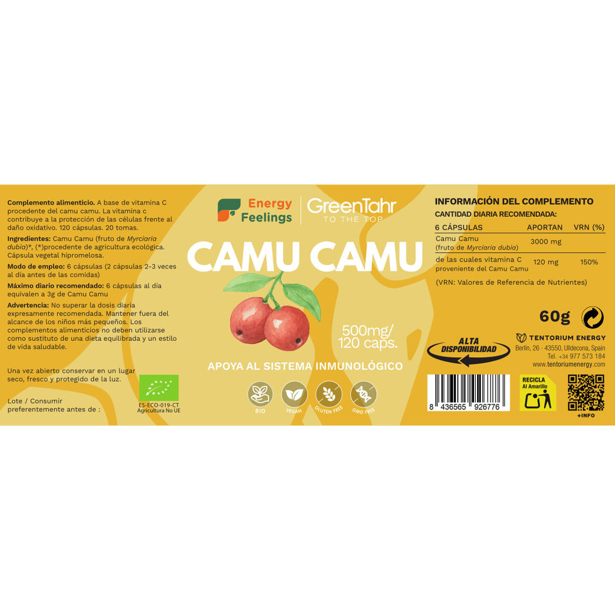 Camu Camu ECO Energy Feelings 120 gélules