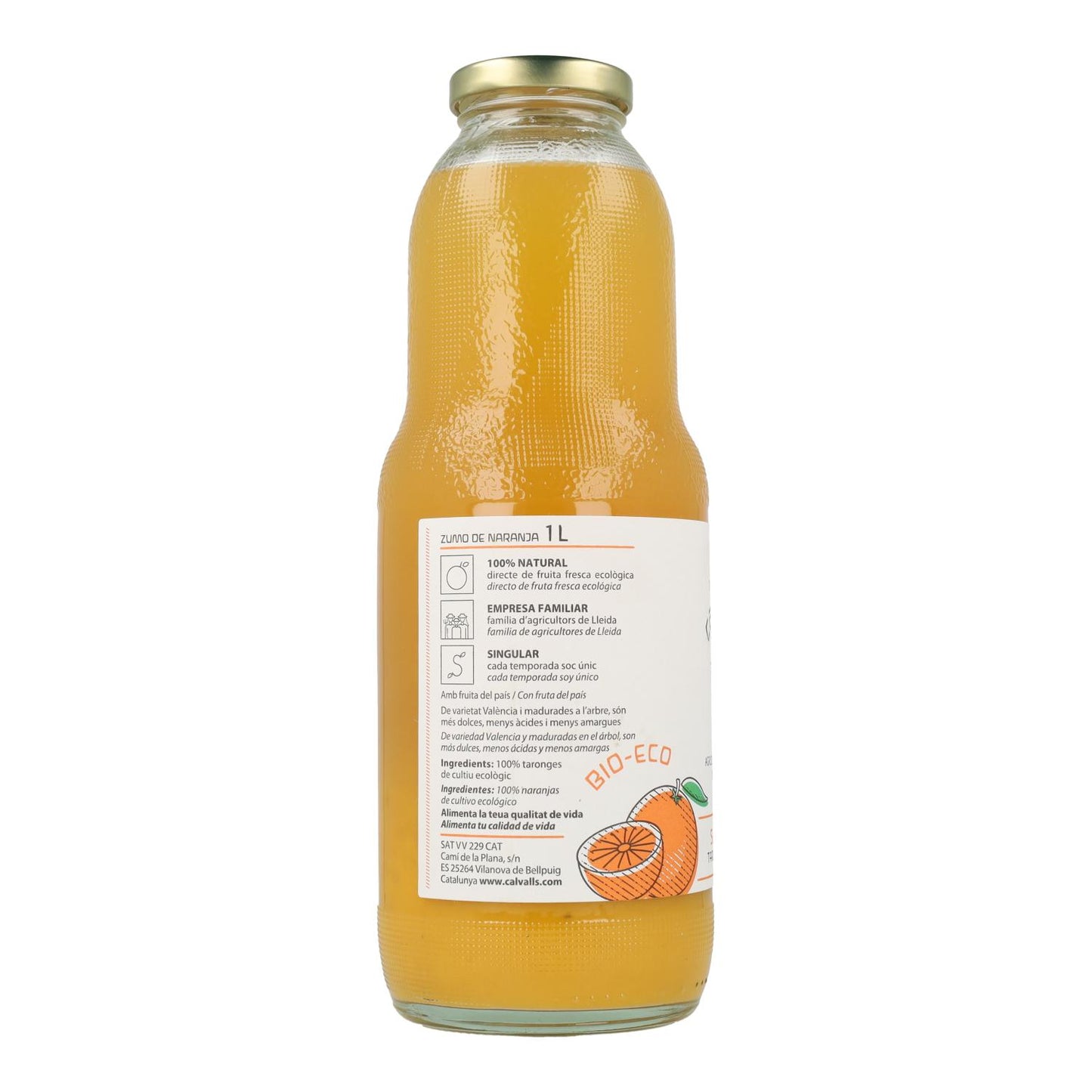 Ekologisk apelsinjuice, Cal Valls, 1 l