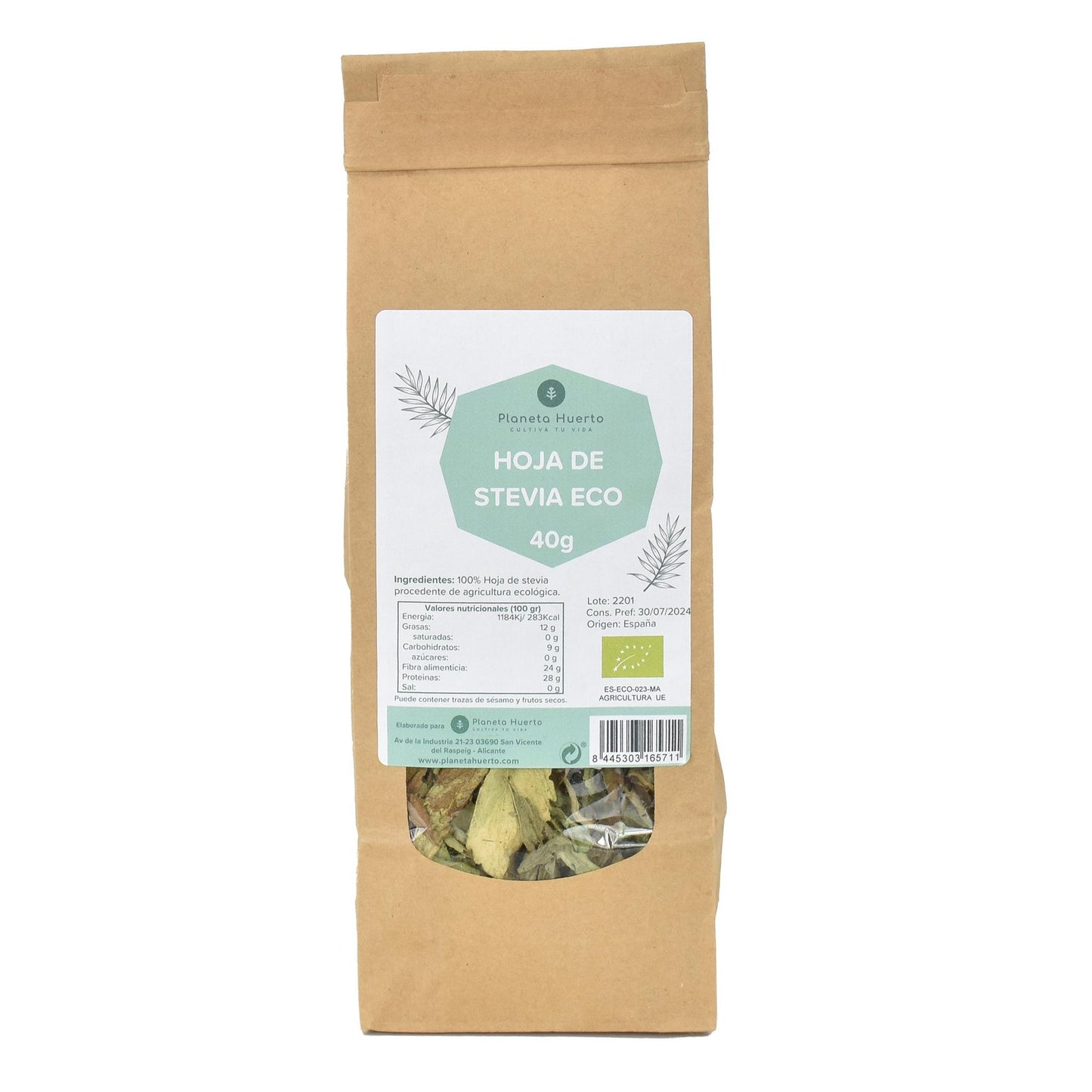 Foglie di stevia ECO Planeta Huerto 40 g
