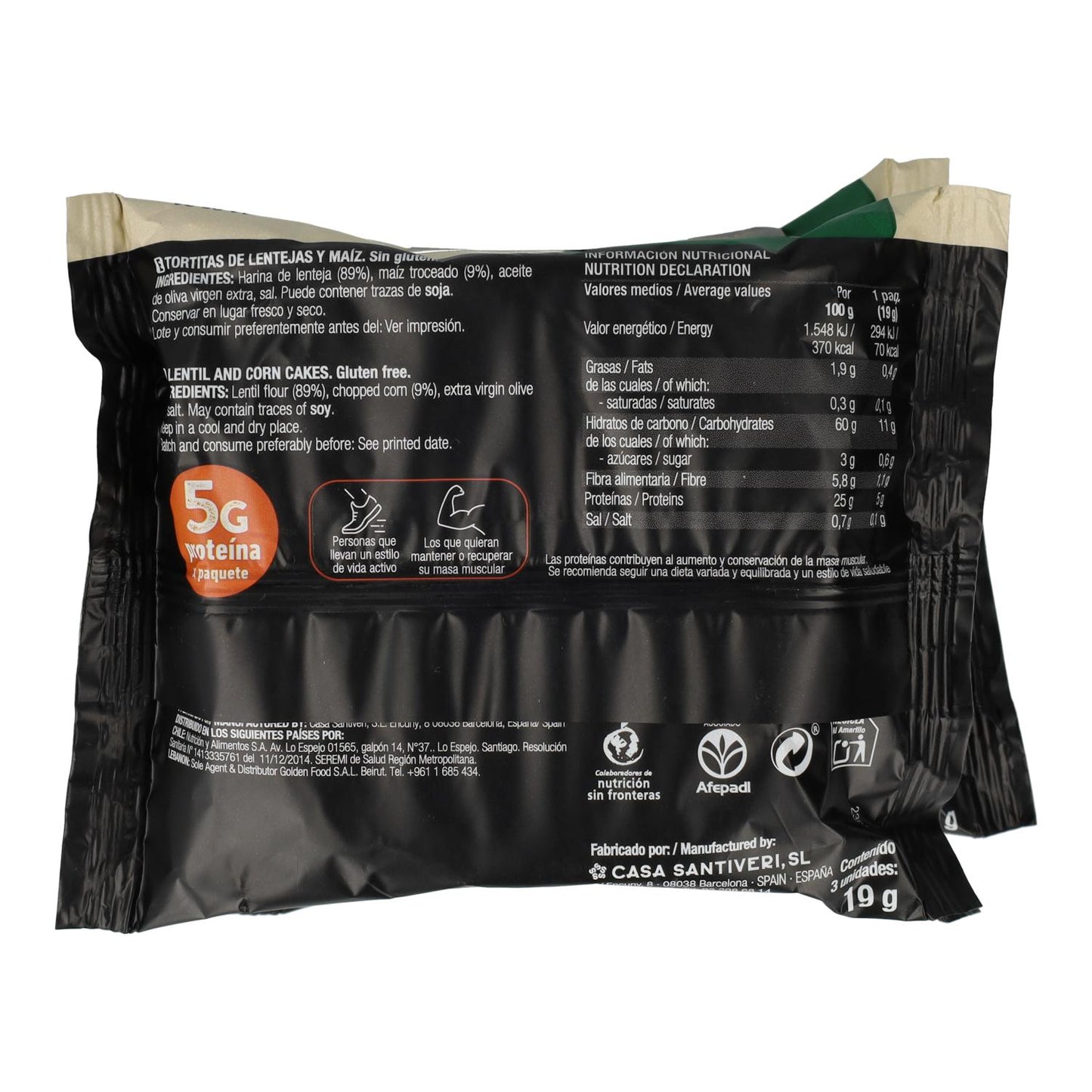 Glutenvrije proteïnepannenkoeken Santiveri 3 pakken van 57 g