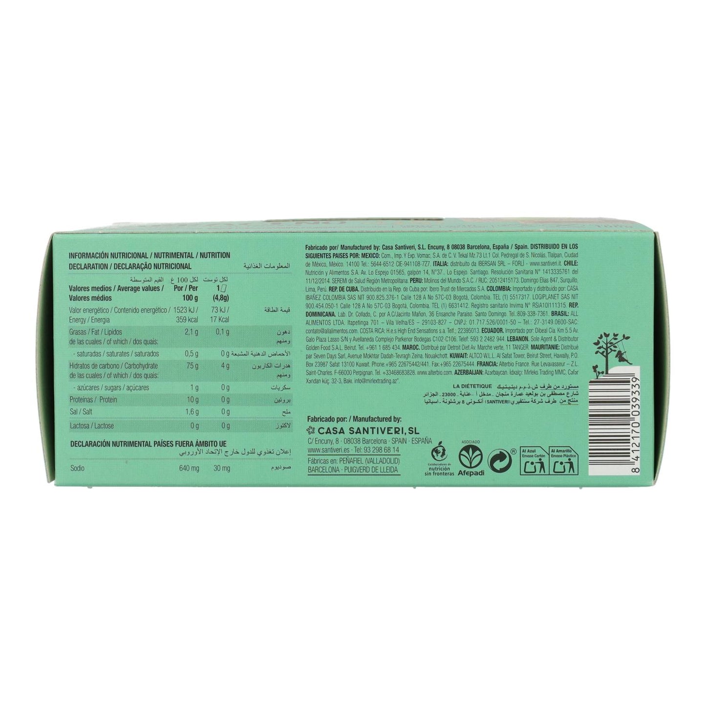 Toasts légers et croustillants au sarrasin bio Santiveri 100 g