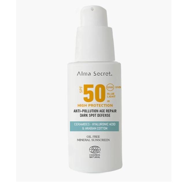 Zonnebrandcrème voor het gezicht SPF 50 met ceramiden Alma Secret 50 ml