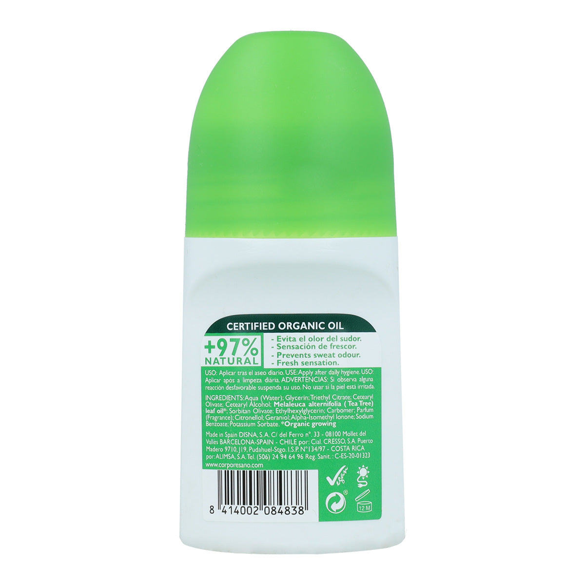 5-pack roll-on-deodorant med tea tree Corpore Sano 75 ml