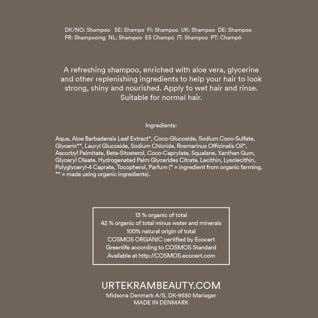 Lot de 2 shampooings au romarin pour cheveux fins Urtekram 500 ml